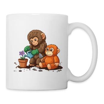 the monkey punch - Monkey Gardening - Mug - white - Right