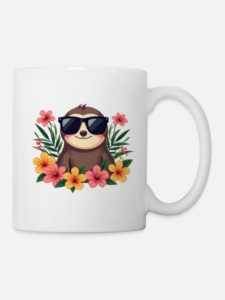 Faultier - Tasse - Weiß