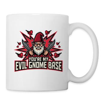 Böser Gnom, Dunkler Gnom, Goth-gnom, Lustiger Gnom - Tasse - Weiß - Rechts