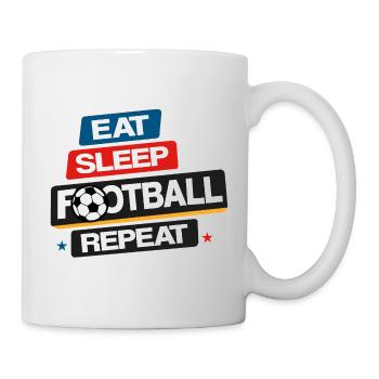 Eat_Sleep_Football_Repeat - Mug - white - Right