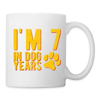 Ich bin 6 Jahre alt, ungefähr 48 Jahre, lustiger Geburtstag - Tasse - Weiß - Rechts