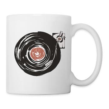 Disques vinyles rétro - Mug blanc - blanc - Droite