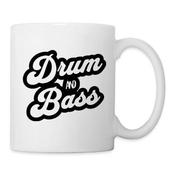 Drum and Bass Script Logo - Mug blanc - blanc - Droite