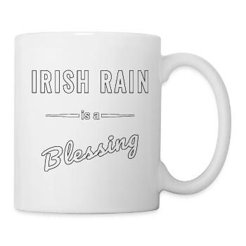 Irish Rain is a blessing saying - Mug - white - Right