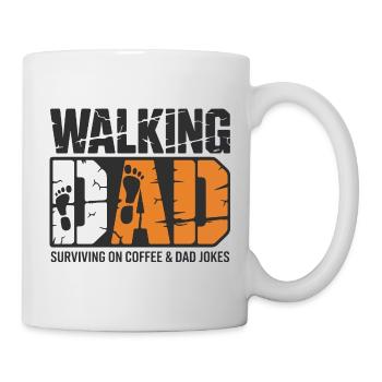 Dad on the Move: Coffee & Jokes - Tasse - Weiß - Rechts