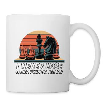 Schach Spruch - Ich verliere nie - Tasse - Weiß - Rechts