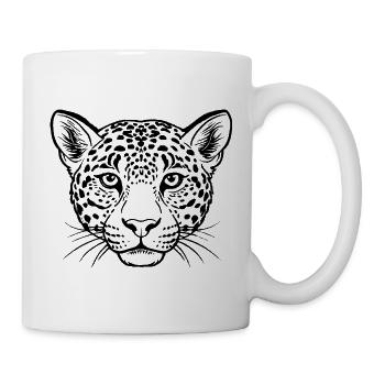 Leopard face - Mug - white - Right