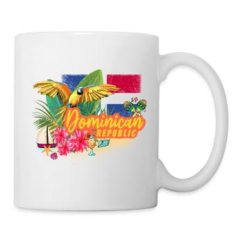 Souvenir rétro des Caraïbes en République dominicaine - Mug blanc - blanc - Droite