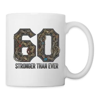 Stronger Than Ever 60th Birthday Bike Art - Mug - white - Right