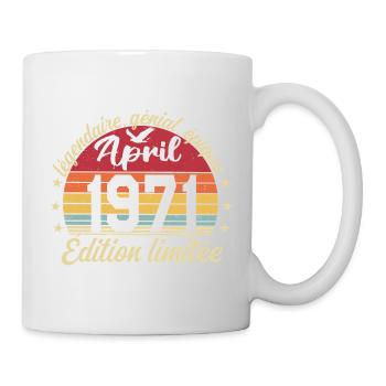 1971 avril Anniversaire avril 1971 - Mug blanc - blanc - Droite