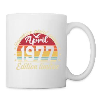 1977 avril Anniversaire avril 1977 - Mug blanc - blanc - Droite