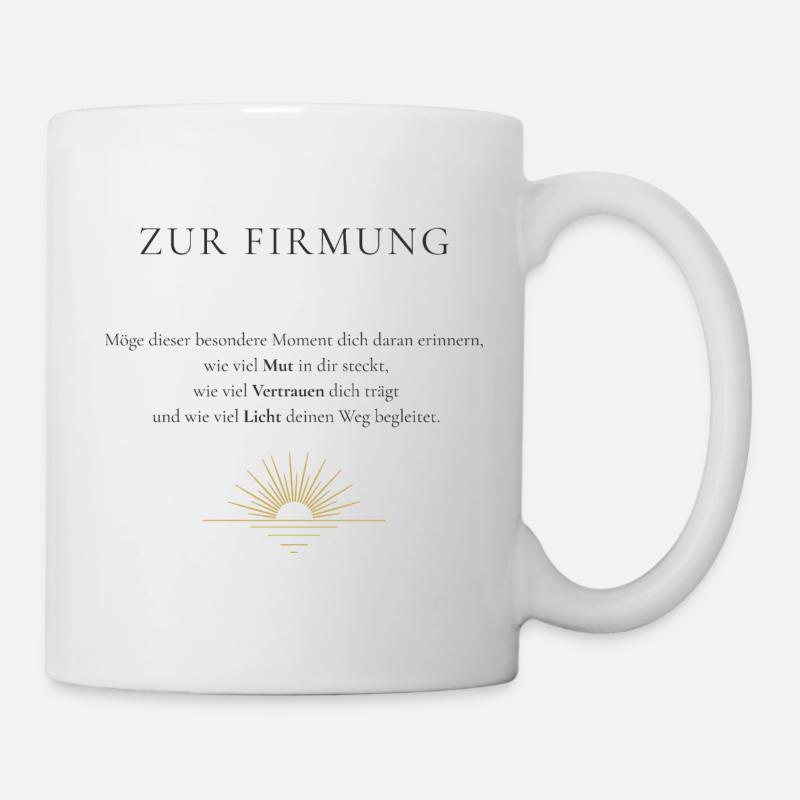 Or du lever du soleil pour la confirmation - Mug blanc - blanc
