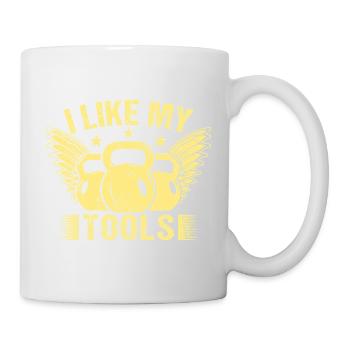 Passionnés de fitness J’aime mes outils gymnastique de calisténique - Mug blanc - blanc - Droite