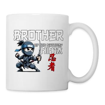 Frère du ninja d’anniversaire Compleanno Funny - Mug blanc - blanc - Droite