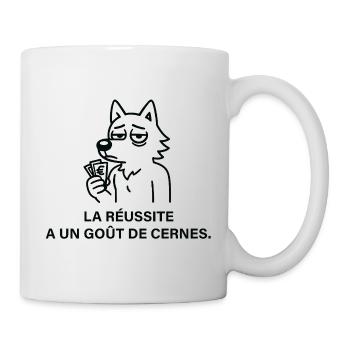 Loup Ambitieux et Goût de la Réussite - Mug blanc - blanc - Droite