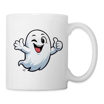 Zwinkernder Geist Cartoon - Tasse - Weiß - Rechts