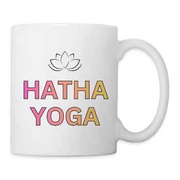 Hatha Yoga Gradient Font - Mug - white - Right