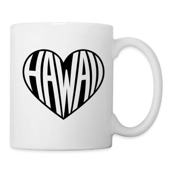 Hawaii, Hawaii in the Heart of Typo - Mug - white - Right