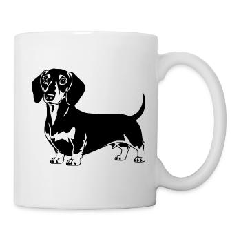 Dackel - Tasse - Weiß - Rechts