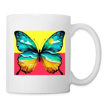Schmetterling - Tasse - Weiß - Rechts