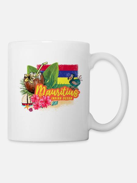 Mauritius Retro Indischer Ozean Dodo Souvenir - Tasse - Weiß