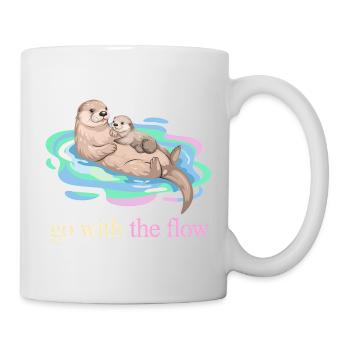 Go With the Flow Otter Duo - Mug - white - Right