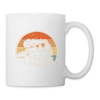 Locomotive, chemin de fer, locomotive à vapeur, modélisme ferroviaire - Mug blanc - blanc - Droite