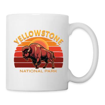 Yellowstone National Park Buffalo Bison - Mug - white - Right
