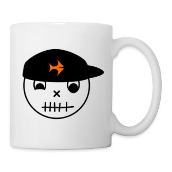 Smiley with fish cap - Mug - white - Right