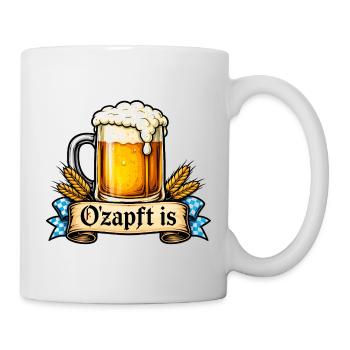 O'zapft is – Bavarian saying - Mug - white - Right