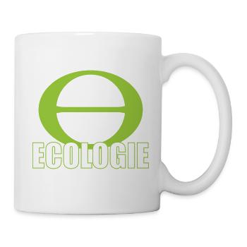 Sigle Ecologie Minimaliste Vert - Mug blanc - blanc - Droite