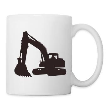 Excavatrice - Mug blanc - blanc - Droite