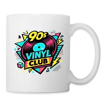 90er Vinyl Club Neon Pulse - Tasse - Weiß - Rechts