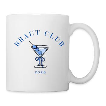 Braut Club Cocktail Herzen 2026 - Tasse - Weiß - Rechts