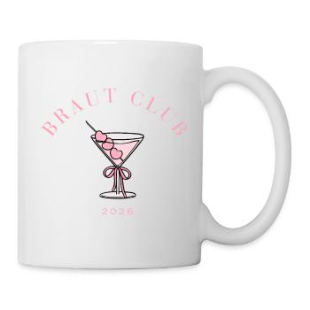 Braut Club Martini Herzen 2026 - Tasse - Weiß - Rechts