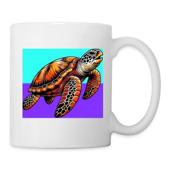 tortue - Mug blanc - blanc - Droite