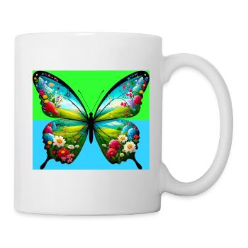 papillon - Mug blanc - blanc - Droite