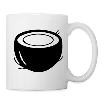 Coconut Silhouette – Tropical Paradise Design - Mug - white - Right