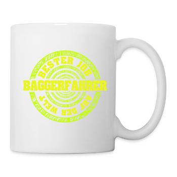 Beruf Baggerfahrer - Tasse - Weiß - Rechts