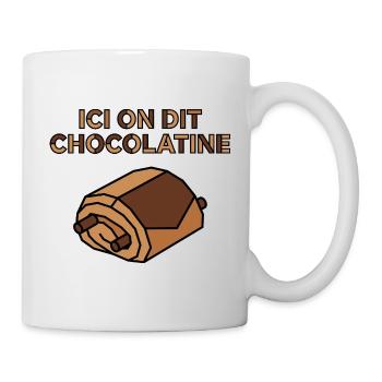 Ici on dit chocolatine viennoiserie Sud-Ouest - Mug blanc - blanc - Droite