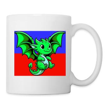 Drache - Tasse - Weiß - Rechts
