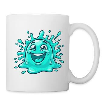 Cheerful Water Splash Cartoon - Mug - white - Right