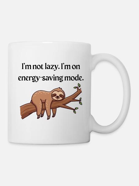 Energy Saving Mode T-Shirt | Funny Tee - Mug - white