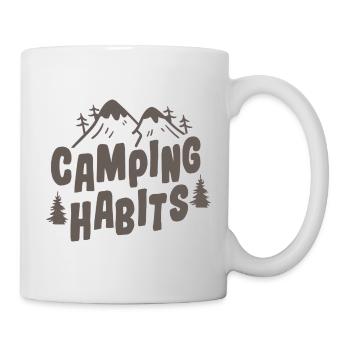 Habitudes de camping : design amusant de camping en plein air - Mug blanc - blanc - Droite