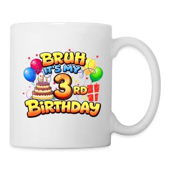 3rd birthday shirt 3rd birthday gift boy girl 3rd - Mug - white - Right