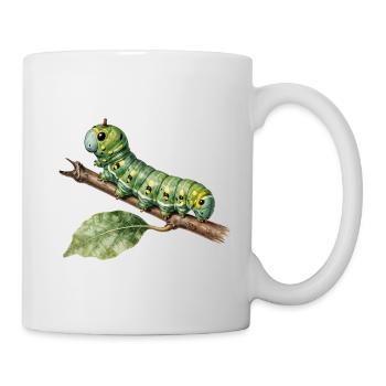 Papilio Caterpillar Swallowtail on Branch - Mug - white - Right