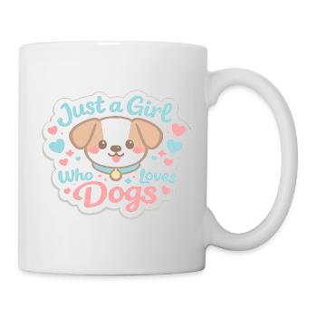 just a girl who loves dogs - Mug - white - Right