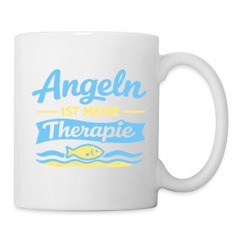 Angeln ist meine Therapie - Tasse - Weiß - Rechts