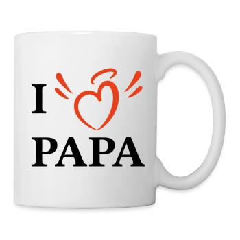 Ich liebe Papa - Tasse - Weiß - Rechts