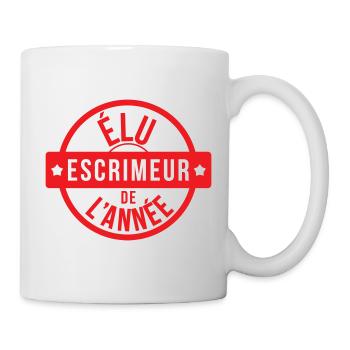 Élu Escrimeur de l'Année Tampon Médaille - Mug blanc - blanc - Droite